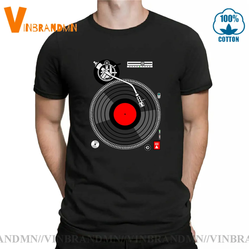 Funny Vinyl record T Shirt Men DJ Turntable Death Metal Music T-shirt humor Heavy Metal Hip Hop tshirt Tops Hipster harajuku Tee