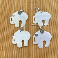 natural shell exquisite elephant shape pendant suitable diy jewelry making ladies necklace pendant charms for jewelry making