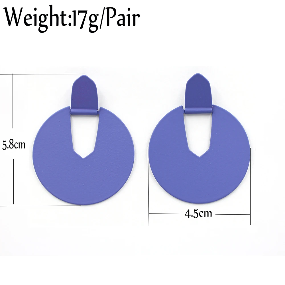 

2020 New blingbling Grind arenaceous round Painted Chunky Statement stud Earrings for Women