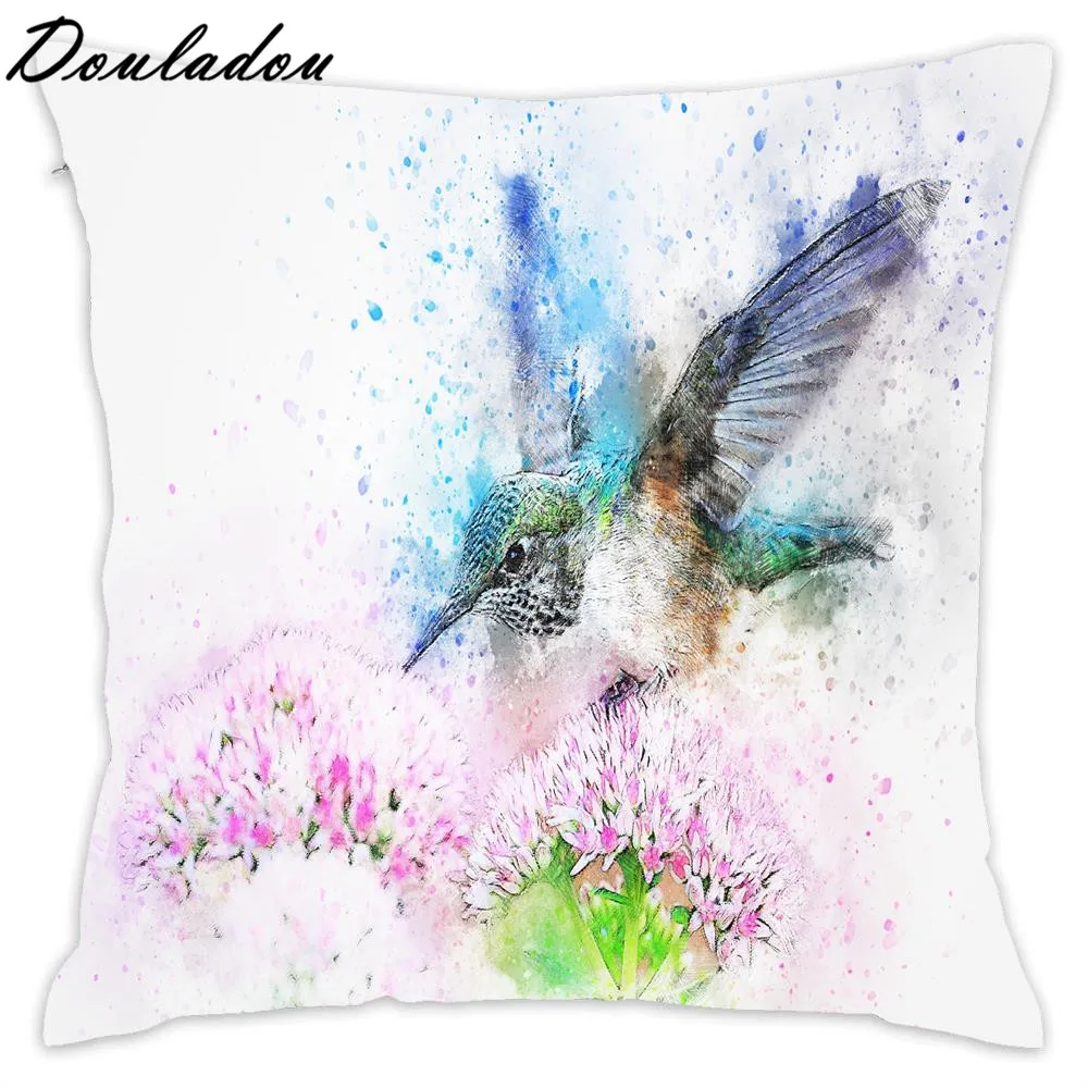 [Douladou] акварель в форме птиц и животных волка подушка со снежным узором чехол кожи