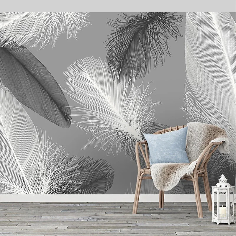 

Настенные обои в скандинавском стиле, настенные 3D обои черно-белого цвета с абстрактным рисунком для гостиной, спальни, домашний декор