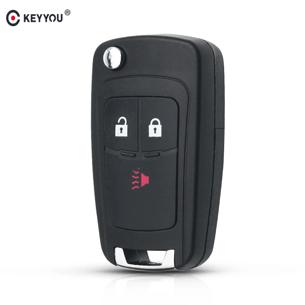 Ключевой, вы 10 штук замены переворачивания для чехла Shell Fob 3 кнопки для Chevrolet Cruze Spark Remote Key.