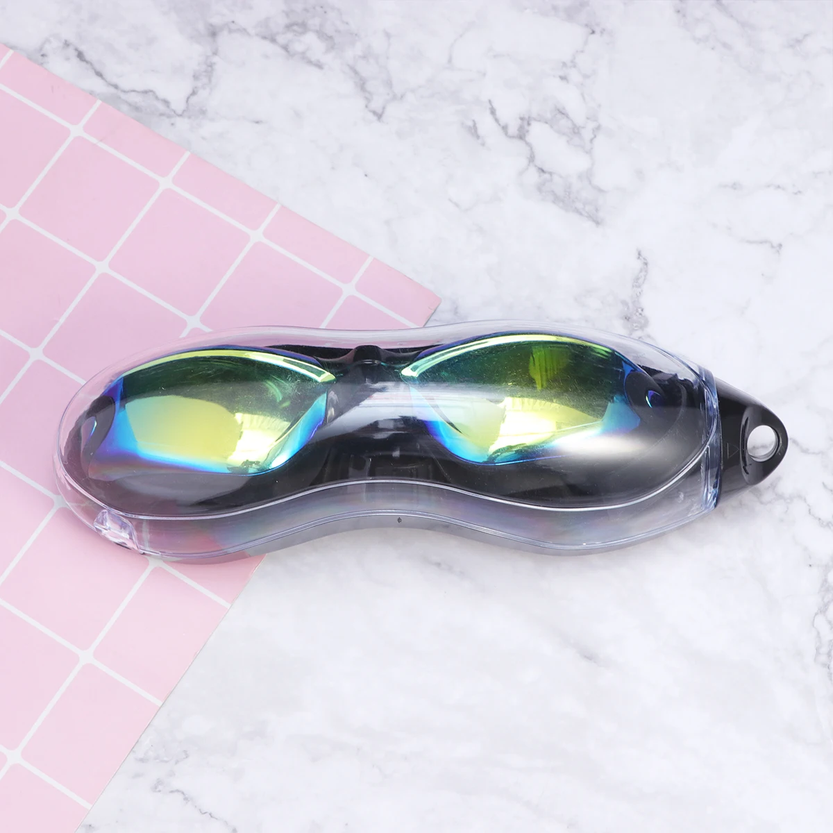 Покрытые плавательные очки HD без протекания противотуманные для мужчин и женщин
