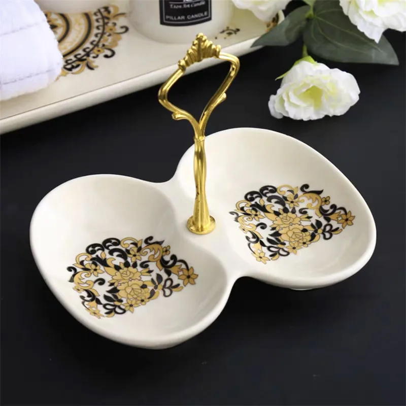 Керамическое мыло в скандинавском стиле простой Овальный двухслойный контейнер