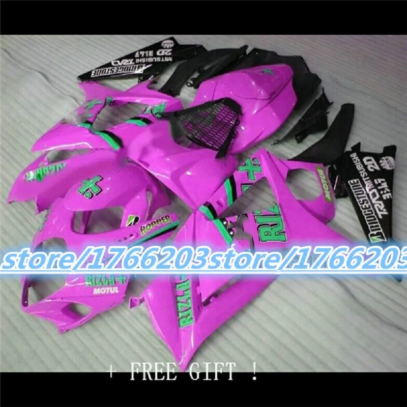 

New injection motorcycle fairings kit for SUZUKI K7 GSXR1000 body kits GSXR 1000 07-08 2007-2008 K7 pink bodywork