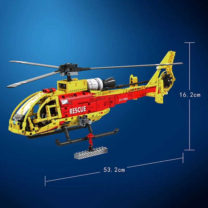 

Gunship Assembly Helicopter Kits, Super Hornet Fighter Helicopter Building Blocks for Kids and Toddlers663 Pieces