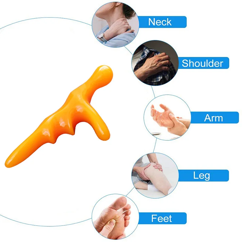 Gua Sha T-Shaped Thumb Massage Cone Body Tool Triangle Acupuncture Stick Meridian Deep Muscle Relax Spa | Красота и здоровье