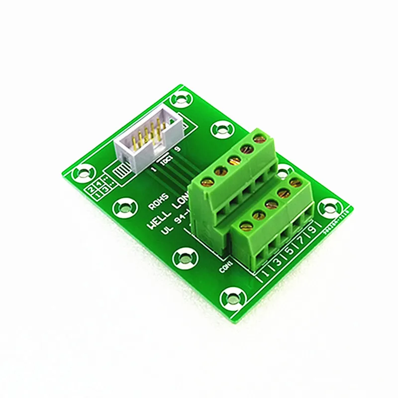

2Pcs/Lot DC3 10 p 2x5Pins Header Breakout Board, Terminal Block, Stecker.