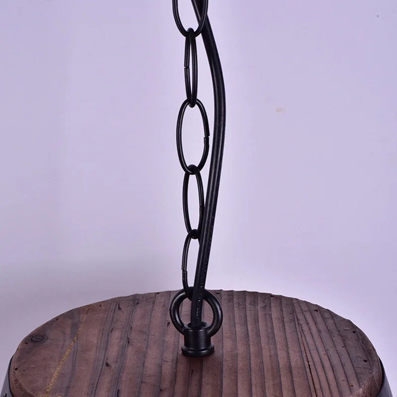 

American Wood Wine Barrel Pendant Light Fixture Luminaire Vintage Bar Hanging Lamp Cafe Restaurant Kitchen Industrial Decoration