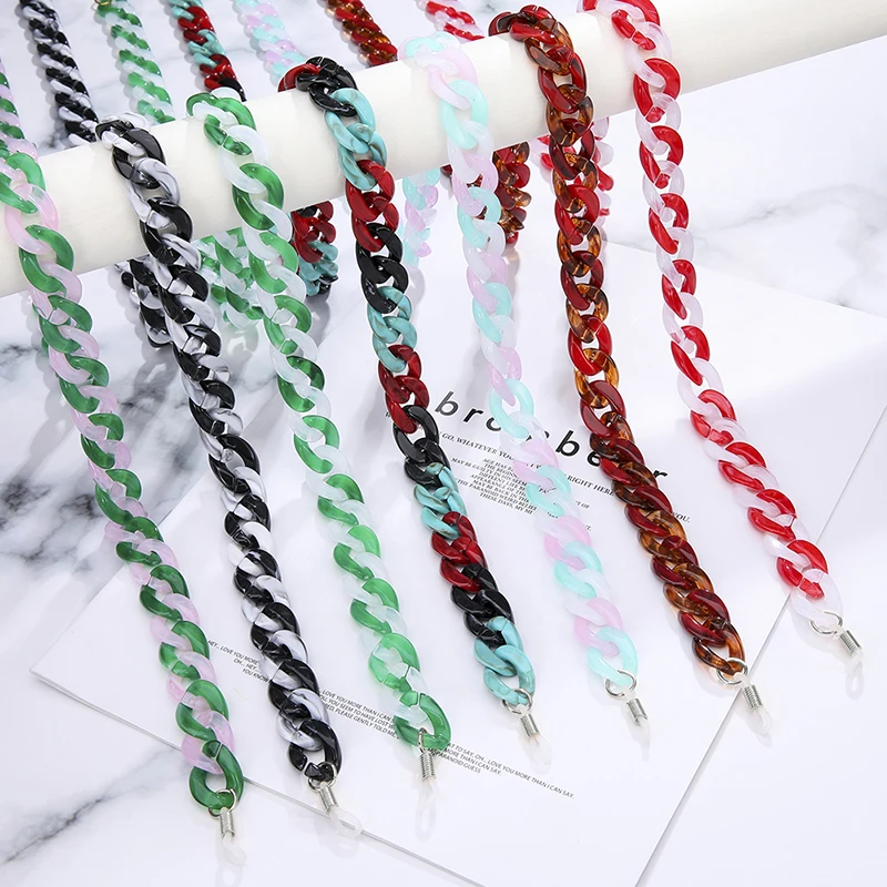 

Teamer Fashion Acrylic Sunglasses Chain Womens Eyeglass Strap Glasses Chain Neck Holder Reading Glasses Lanyards Cords Colorful