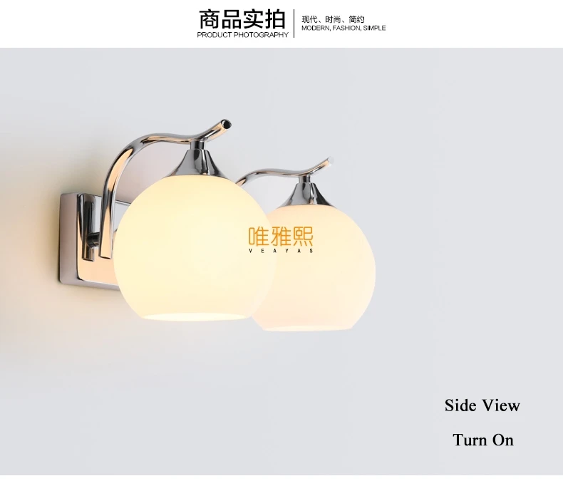 Chrom настенный светильник s прикроватный настенный светильник Настенный бра современный настенный светильник для спальни скандинавский chrom E27 85-285V