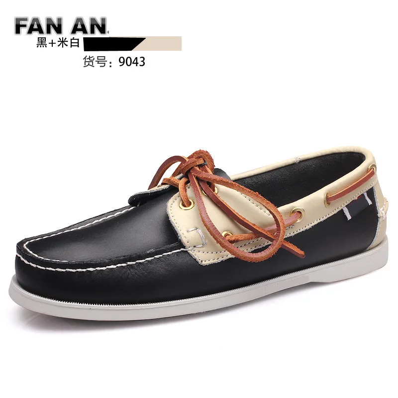 

FANAN Genuine High Quality Handmade Shoes Large Size Sailing Shoes Men's Casual Men's Shoes Leather Shoes