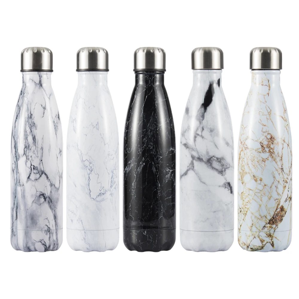 Мраморный Фламинго без бисфенола А бутылка для воды с двойными стенками Дорожная