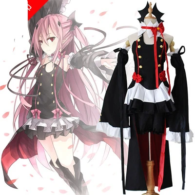 Аниме Owari No Seraph Of The End горничной Косплэй платье в стиле &quotЛолита&quot крул Цепеш