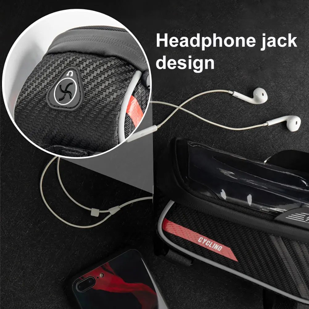 Горный Дорожный велосипед Передняя Топ труба сенсорный Экран держатель телефона