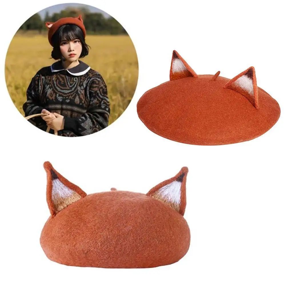 

Autumn Winter Hat Wool Thick Berets French Artist Beret Women Painter Hat Girls Berets Female Warm Walking Cap Beanies