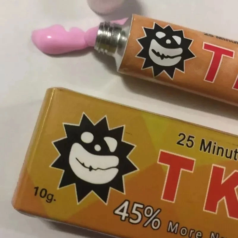 

10pcs 45% golden Before tktx Pink cream Assistance Piercing Painless Permanent makeup Body Eyebrow Eyeliner Lips Pain Reliever