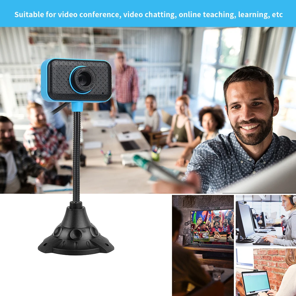 

Webcam 30fps HD 480P USB Mini Computer web Camera with Microphone Flexible Rotatable web camera for pc Laptop Desktop web cam