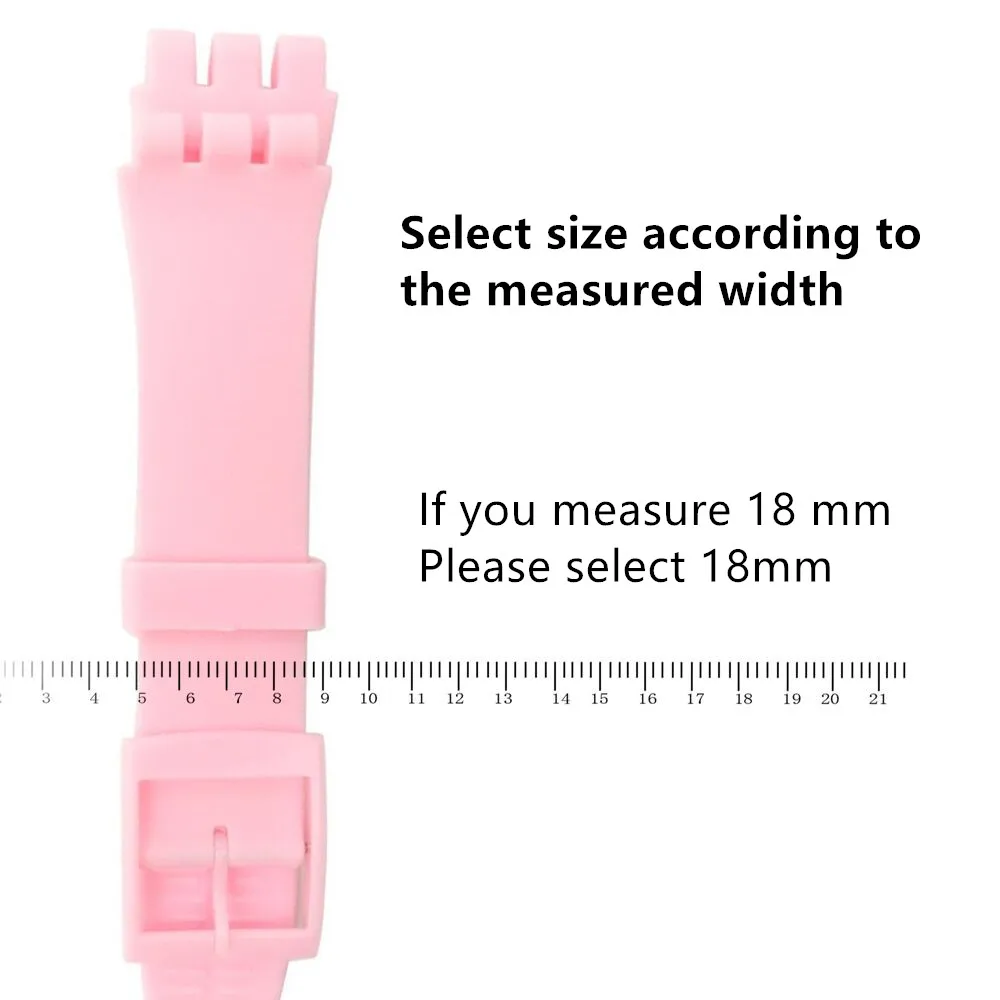 4 pieces Silicone Strap Loop Watch Accessories Strap Ring For Swatch Watchband 12mm16mm18mm19mm20mm22mm24mm26mm28mm Watch Buckle