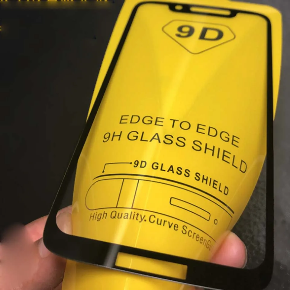 50 шт./партия 9D изогнутое закаленное стекло для Motorola MotoOne Vision Zoom Macro Action Screen Protector Moto