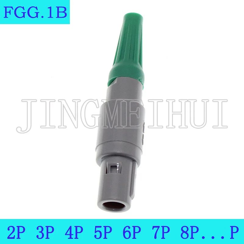 

2PCS M14 FGG.1B.2P 3P 4P 5P 6P 7P 8P 10P 14P 16P Push-pull Self-locking Plastic Connector Plug for Data and Telecom Systems.