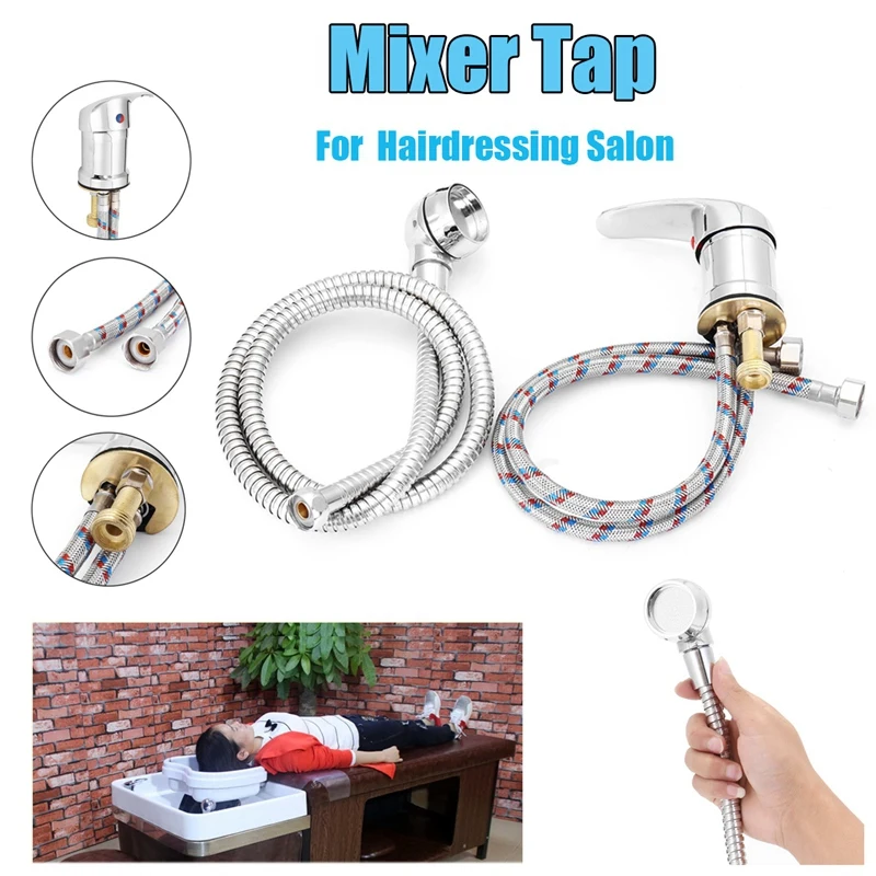 

Single Wide Tap Bath Sink Shower Head Spray Hose Push on Mixer Hairdresser Pet Household Faucet Extenders