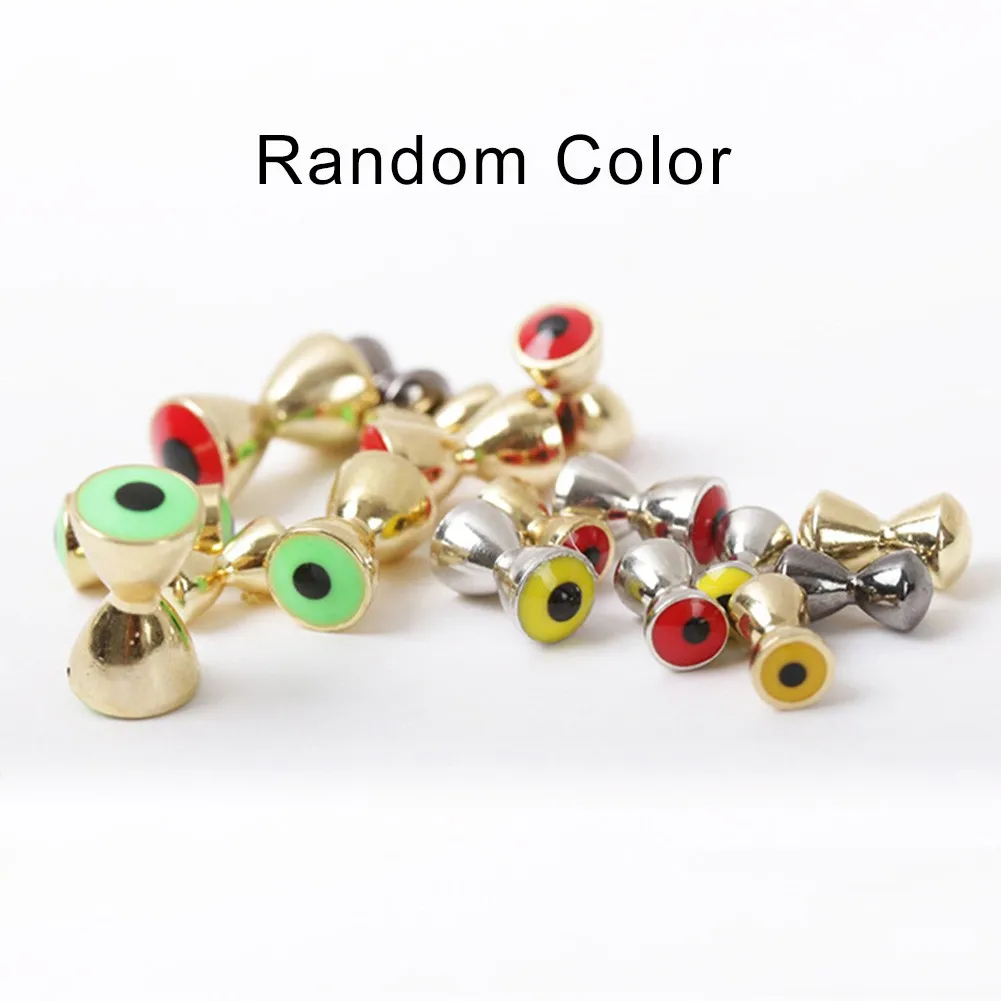 

25pcs Brass Dumbbell Eyes Fly Tying Hourglass Eyes Fly Tying Beads for DIY Lure Bait Accessory Pesca Tackle 3.2/4/4.8/5.5/6.3mm