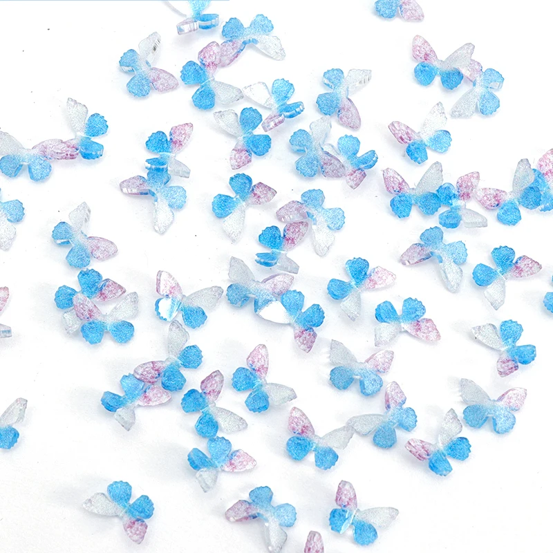 

5pcs Diy Nail Butterfly Rhinestone Glass Nail Art Tips Nail Decoration Rhinestones