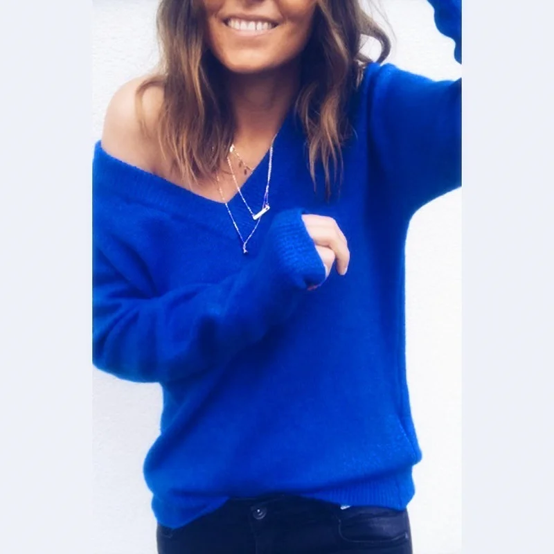 ZOGAA 2019 зимний модный женский свитер сексуальный трикотажный кашемировый с