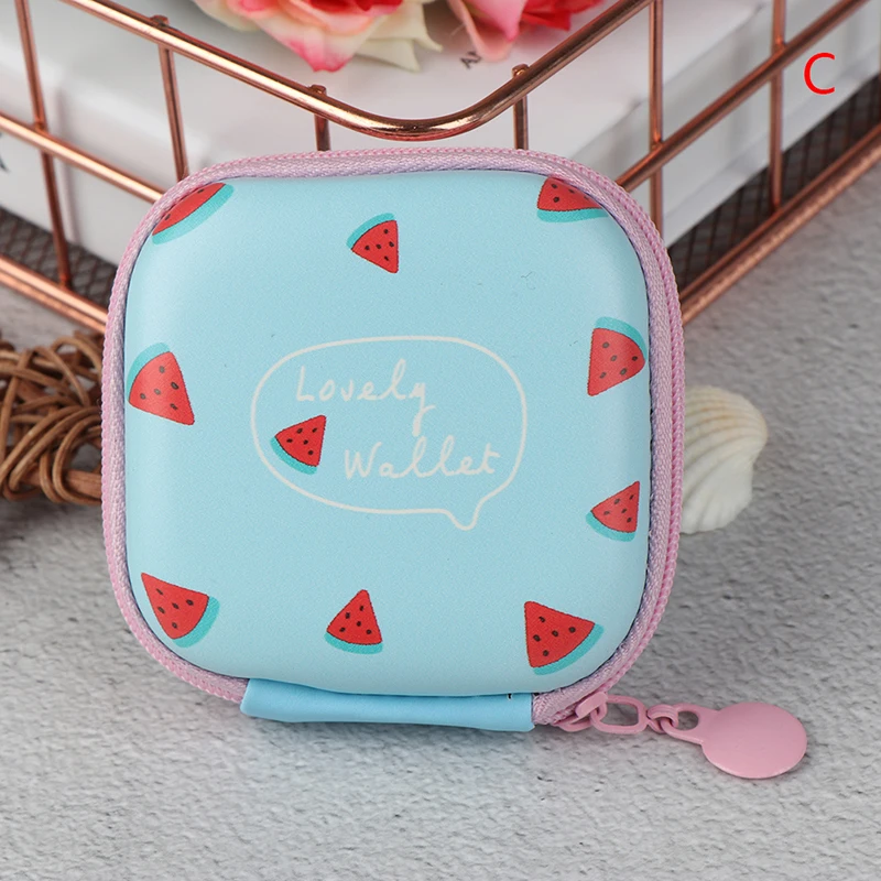 Портативный чехол для наушников с фруктовым принтом сумка хранения карт и