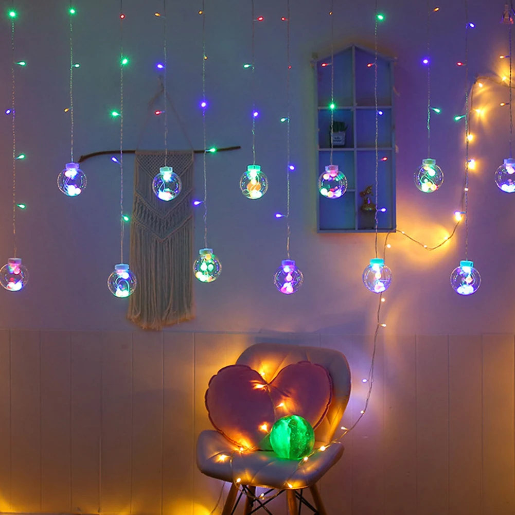 

3.3m LED Ball String Lights Fairy Garland Christmas Outdoor Decoration Wedding Natal Navidad Decor for Home Round EU Plug