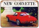 1963 Corvette жестяные фотообои, Sisoso таблички постер Бар Паб Ретро Декор стен 12x8 дюймов