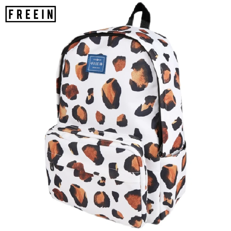 

FREEIN Fashion Women's Backpack for Men Unisex Leopard Texture Animal Picture Youth Bts School Outdoor Sports Waterproof Summer
