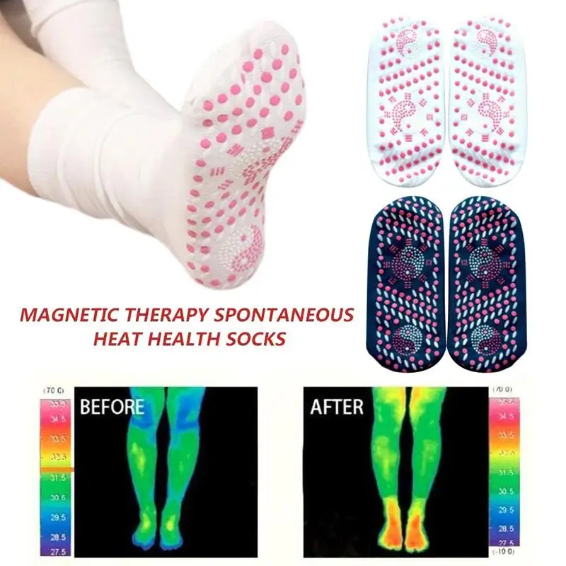 

Self Heating Tourmaline Socks Hot Moxibustion Health Cold Feet Comfort Help Warm Magnetic Therapy Treatment For Women Men Hot