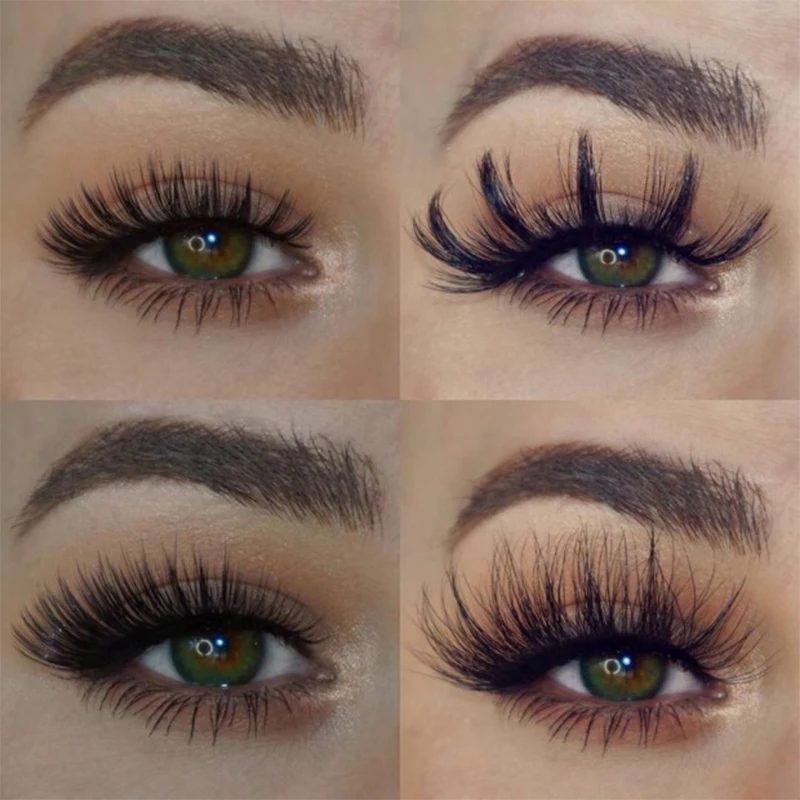 1 пара искусственные норковые волосы Мягкие Накладные ресницы натуральные