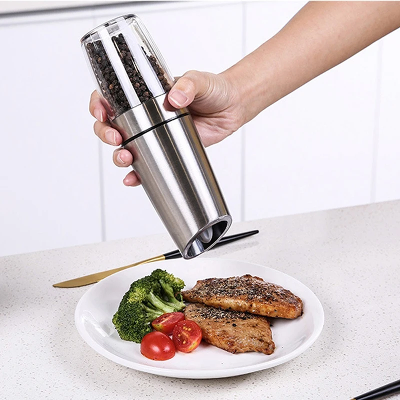 Высокое качество 1 шт. 2 в электрическая мельница для перца соль и перец Мясорубка