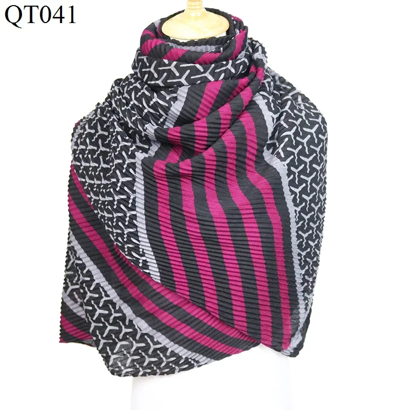 ELIfashion корейский стиль Tr-хлопок гофрированная форма длинный мягкий шарф