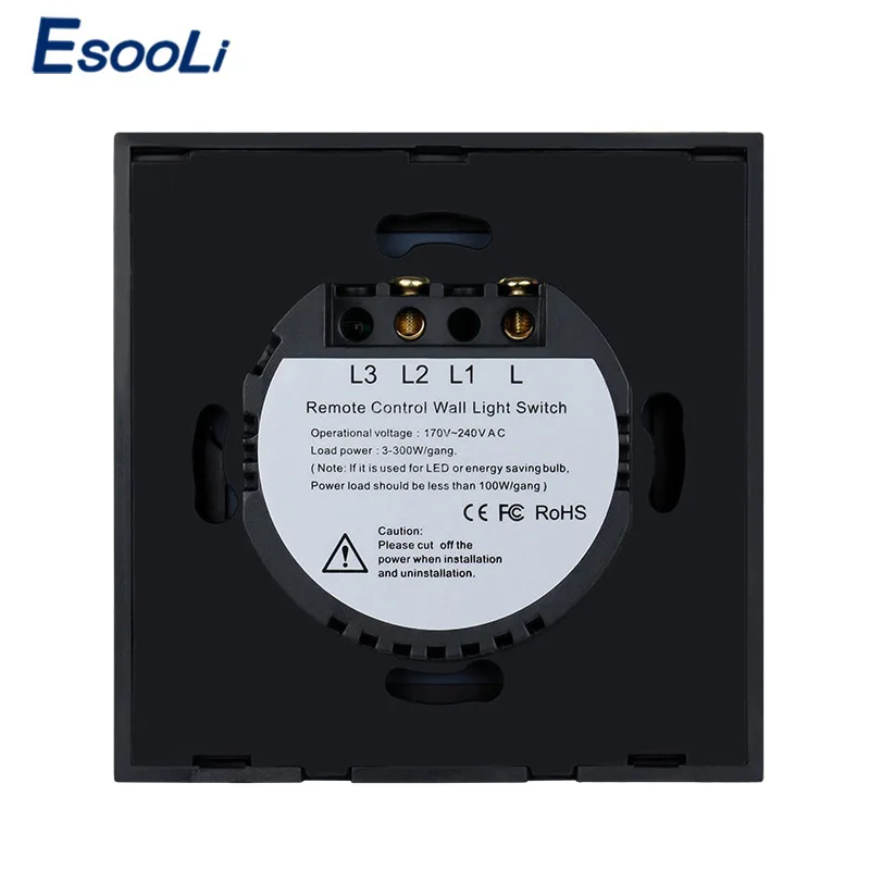 Сенсорный выключатель Esooli 1 клавиша канал Умный домашний настенный сенсорный