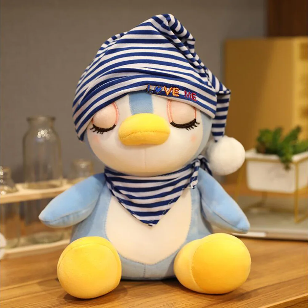 

Симпатичный пингвин, спящий пух, хлопковые детские мягкие плюшевые игрушки, подарки на день рождения и Рождество