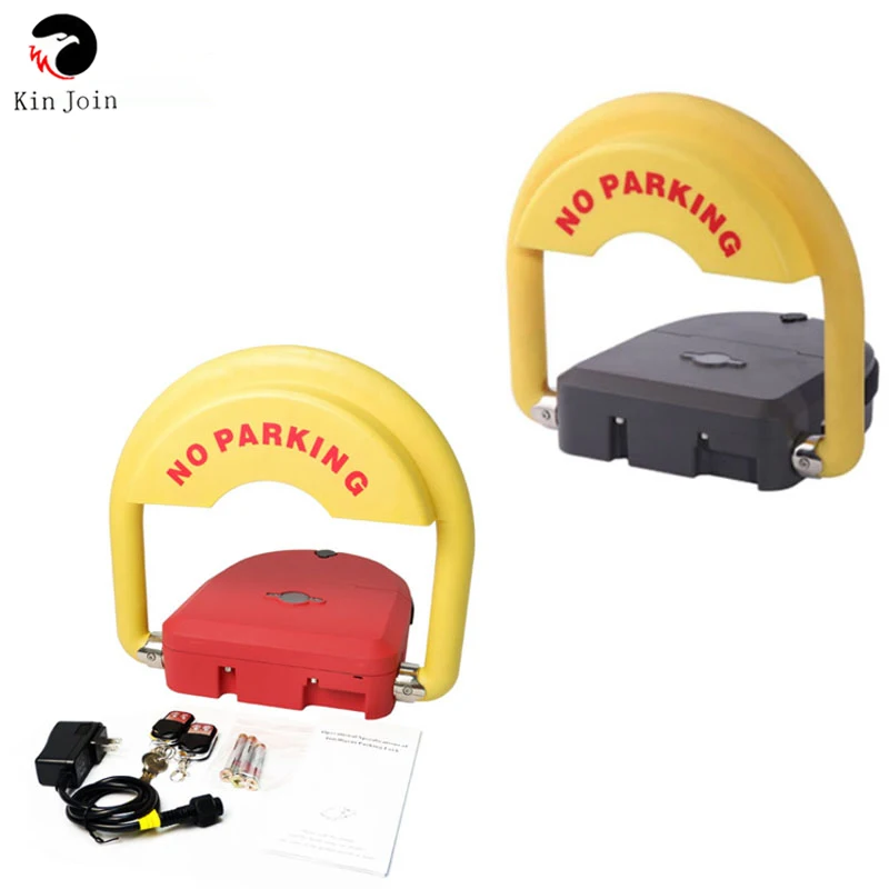 Нержавеющий и прочный Аккумуляторный смарт-замок для парковки серый красный