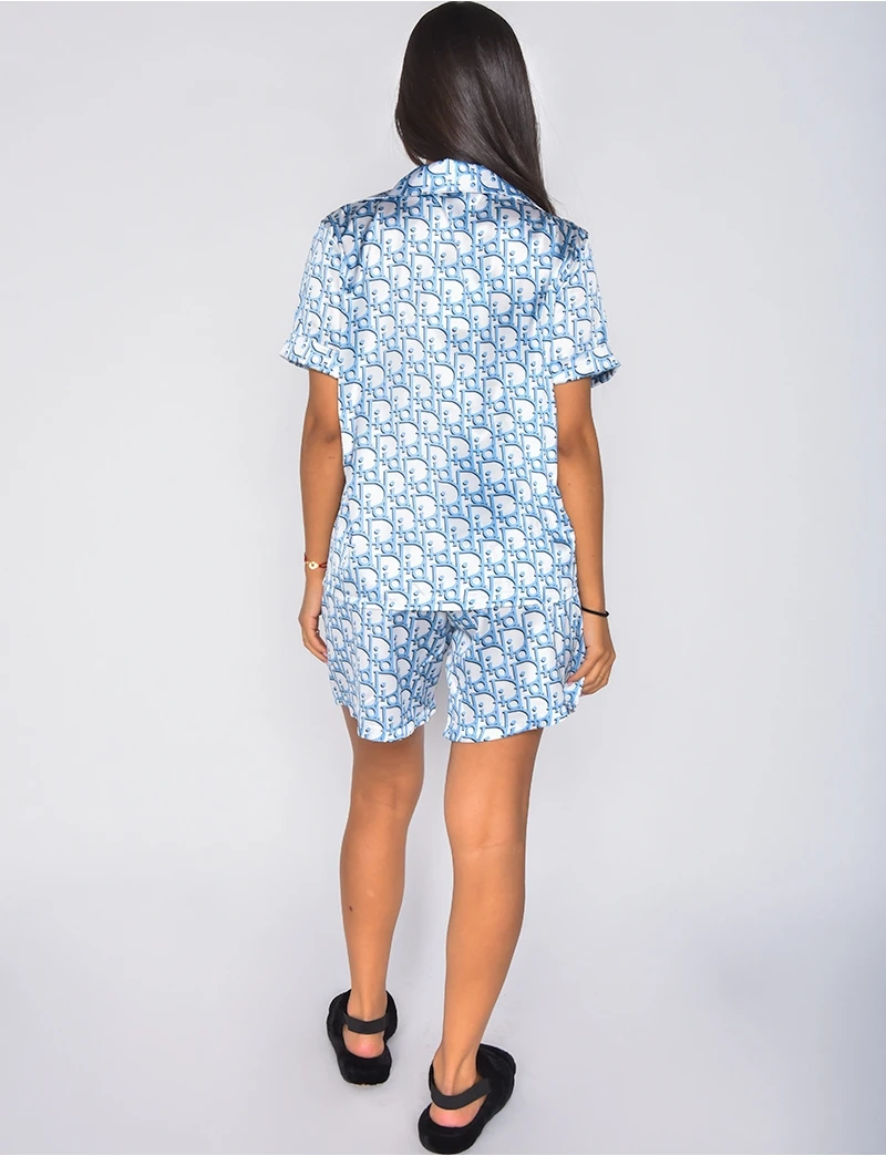 

Pajama Sets Women New Europe America Chic Print Sweet Summer Ins Shrort Sleeve Schoolgirls Pajama Soft Fashion Sleepwear