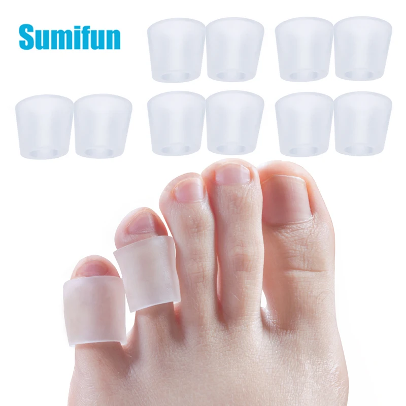Sumifun 10 шт. силиконовая гелевая маленькая трубка для пальцев ног корректор мозолей