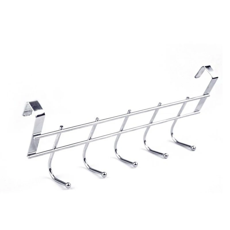 Модный металлический крючок для кухонной двери 5 крючков вешалка пальто шкафа