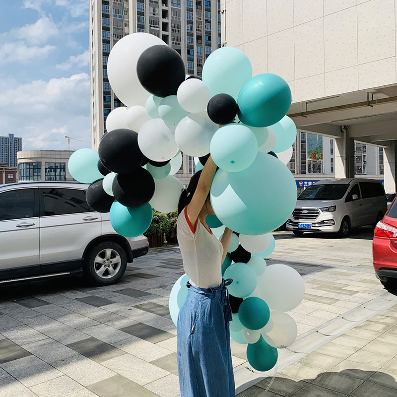 

100pcs Matte Balloons Garland Kit 5-18 Inch Balloon Blue White Black Globos Wedding Anniversaire Birthday Party Decor