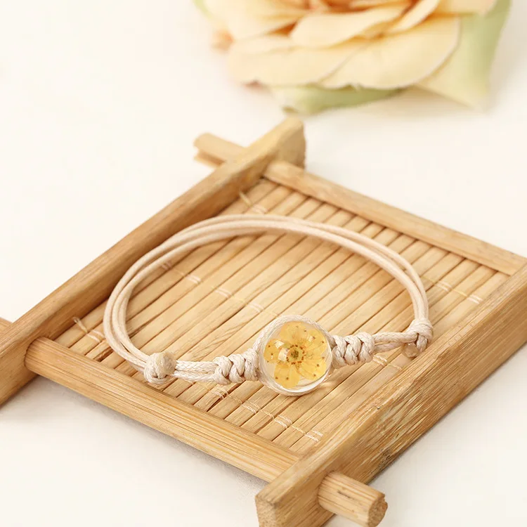 Натуральный белый кристалл камень браслет многоцветный вечный цветок ручной