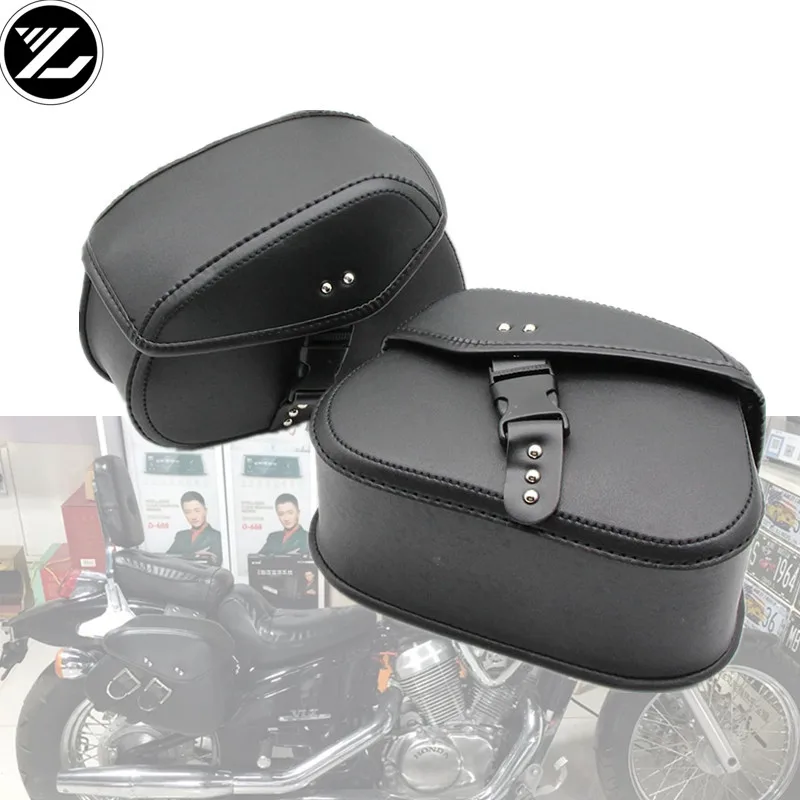 

Motorcycle Saddle Bags PU Leather Motorbike Side Tool Tail Bag Luggage for Harley Universal for yamaha honda kawasaki suzuki ktm