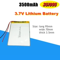 3 7v 3500mah 357095 polymer lithium ion battery li ion battery for tablet pc mp3 mp4 electric toy replace batteries