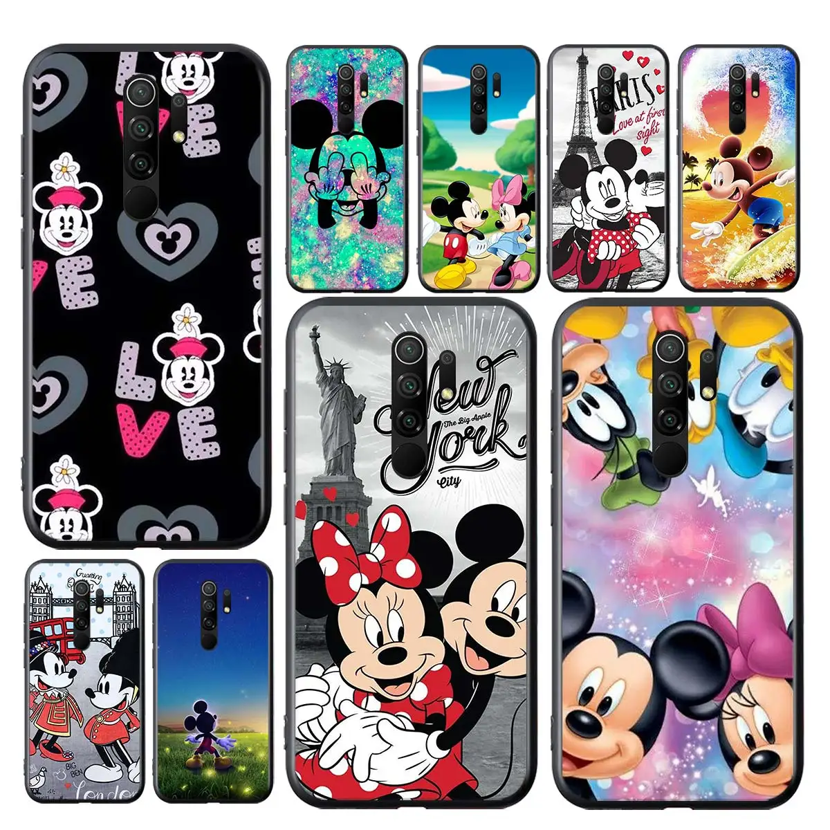 

Mickey Minne Have Fun Shockproof Cover For Redmi K40 Gaming K30i K30T K30S K30 Ultra K20 10X Pro 5G Black Soft Phone Case