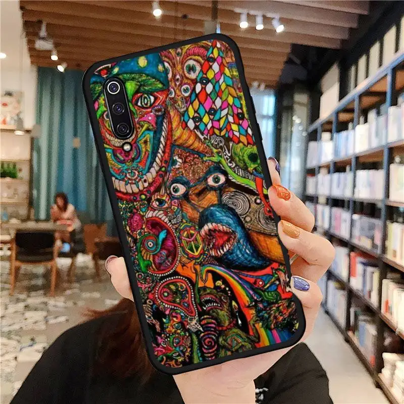 

Psychedelic Trippy Phone Case For Xiaomi Redmi 7 9t 9se k20 mi8 max3 lite 9 note 8 9s 10 pro