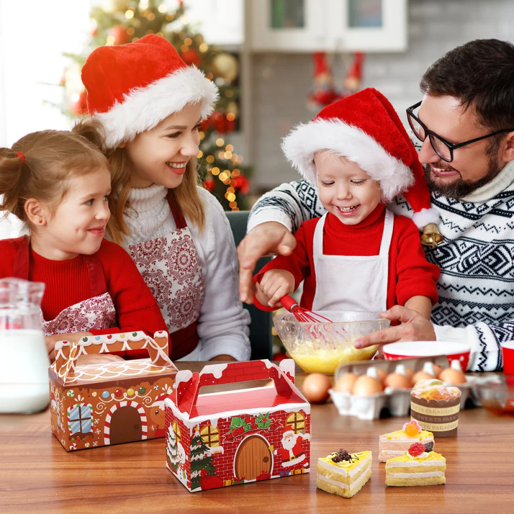 

Hemoton 24pcs Christmas Treat Boxes Handy Paper Boxes Candies Baking Cupcake Muffin Biscuit Boxes Party Favor Holders